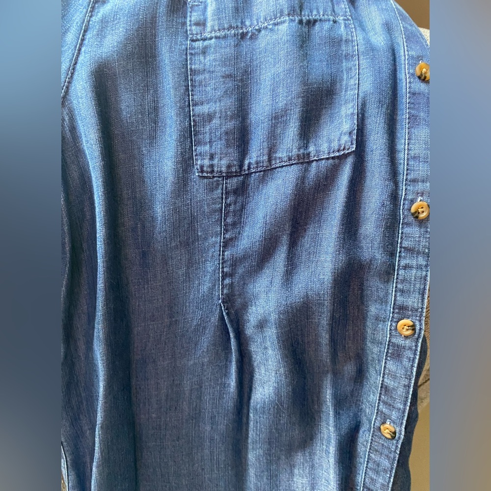 J.Jill long sleeve denim button-up tunic - Picture 3 of 4